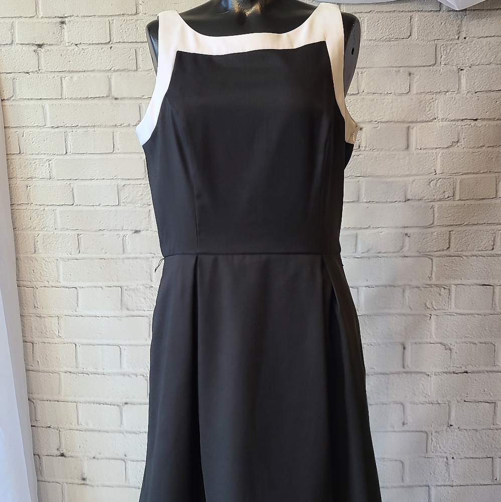 Whitehouse Blackmarket- blk/white dress